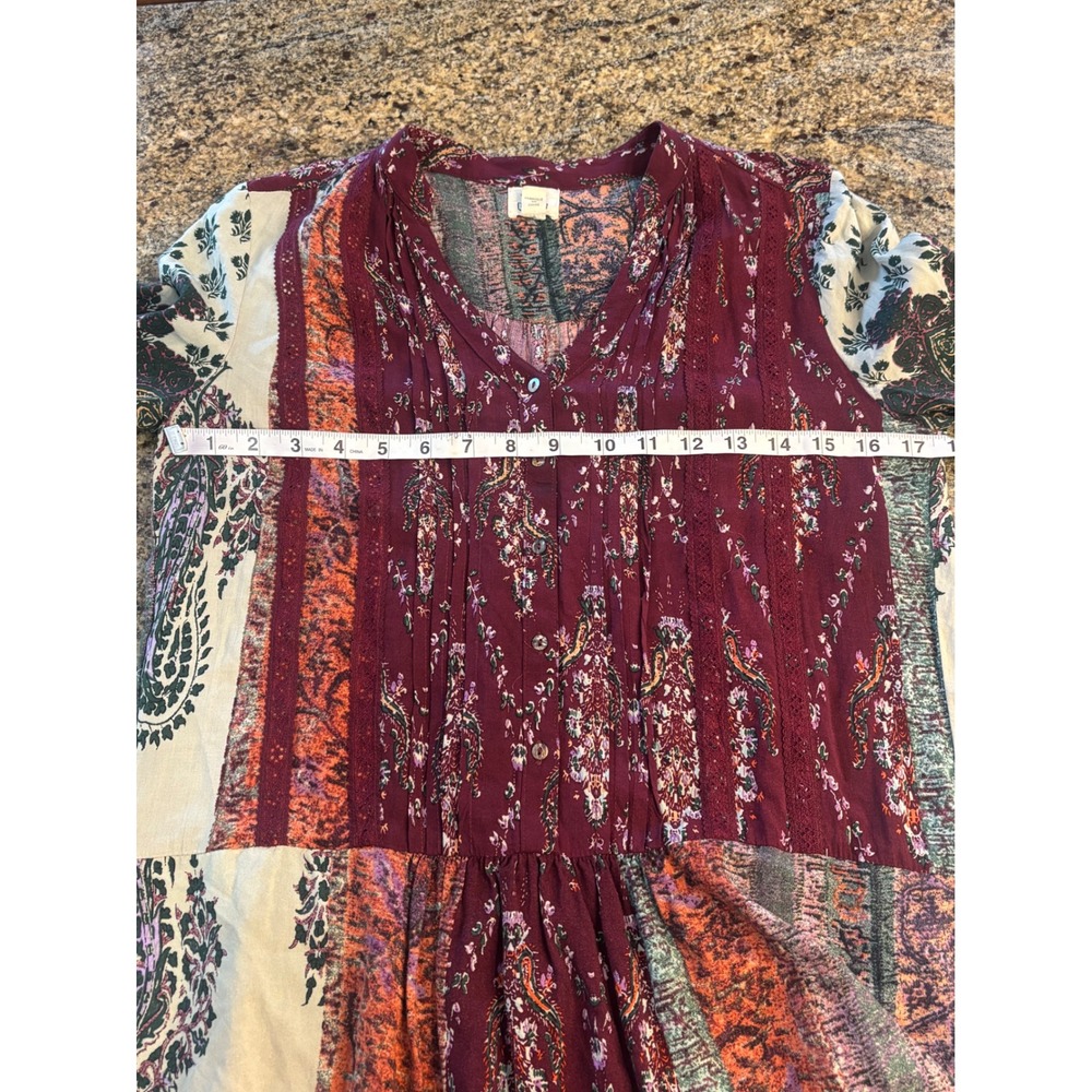 Anthropologie Tiny Patchwork Print Shirtdress Shi… - image 5